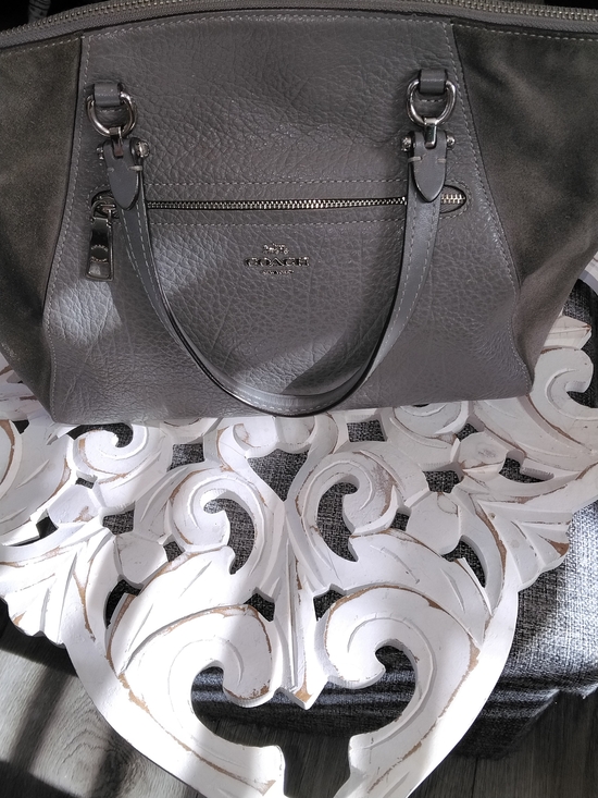 Coach Handbags - Coach Women's Gray Leather Tote Bag